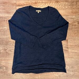 Lilla P Navy Blue V- Neck Tshirt Size XS
